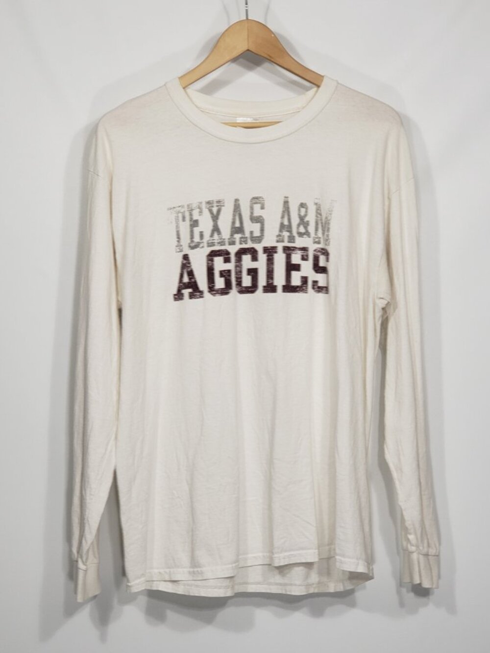 Texas A & M Aggies White Long sleeve T-shirt Men's Size Large